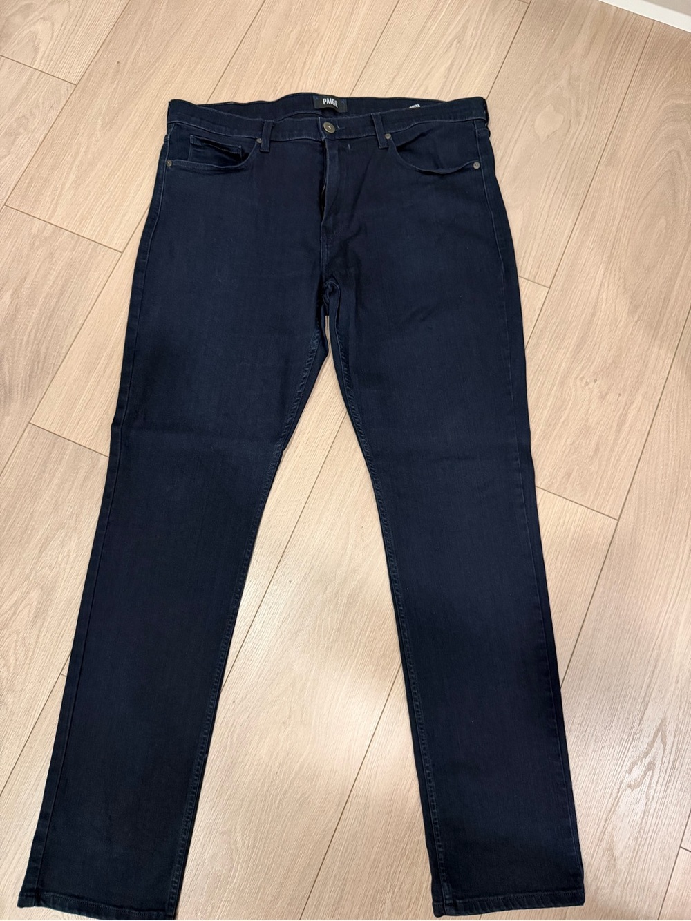 PAIGE Men's Slim Straight Jeans in Dark Indigo - Lennox